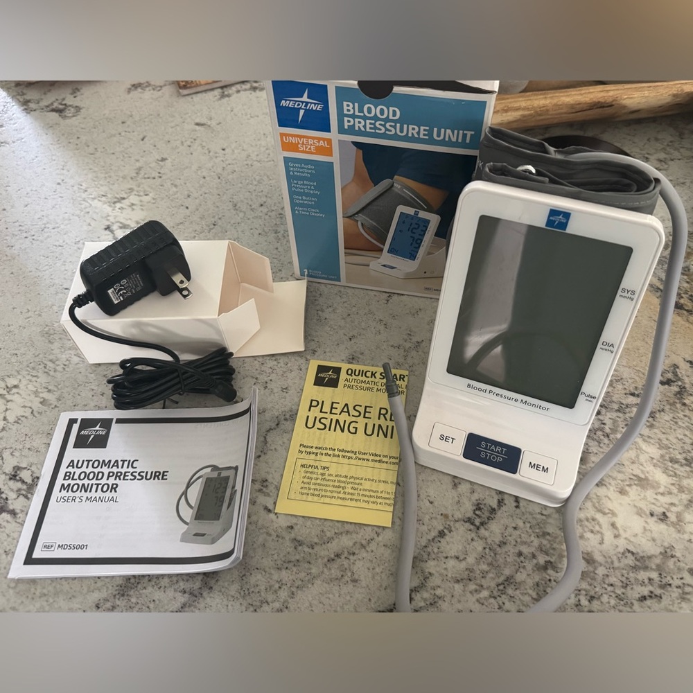 Medline Talking Digital Blood Pressure Monitor (Model MDS5001).